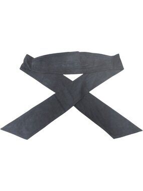 Chanel 11c Suede Leather Kama Band Corset Waist Belt Navy